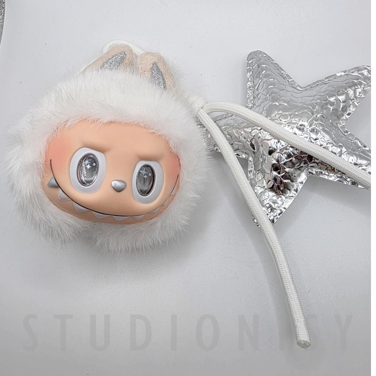 Nisi Handmade Labu Head Plush Keychain: BIE Big into Energy Bag Charm special
