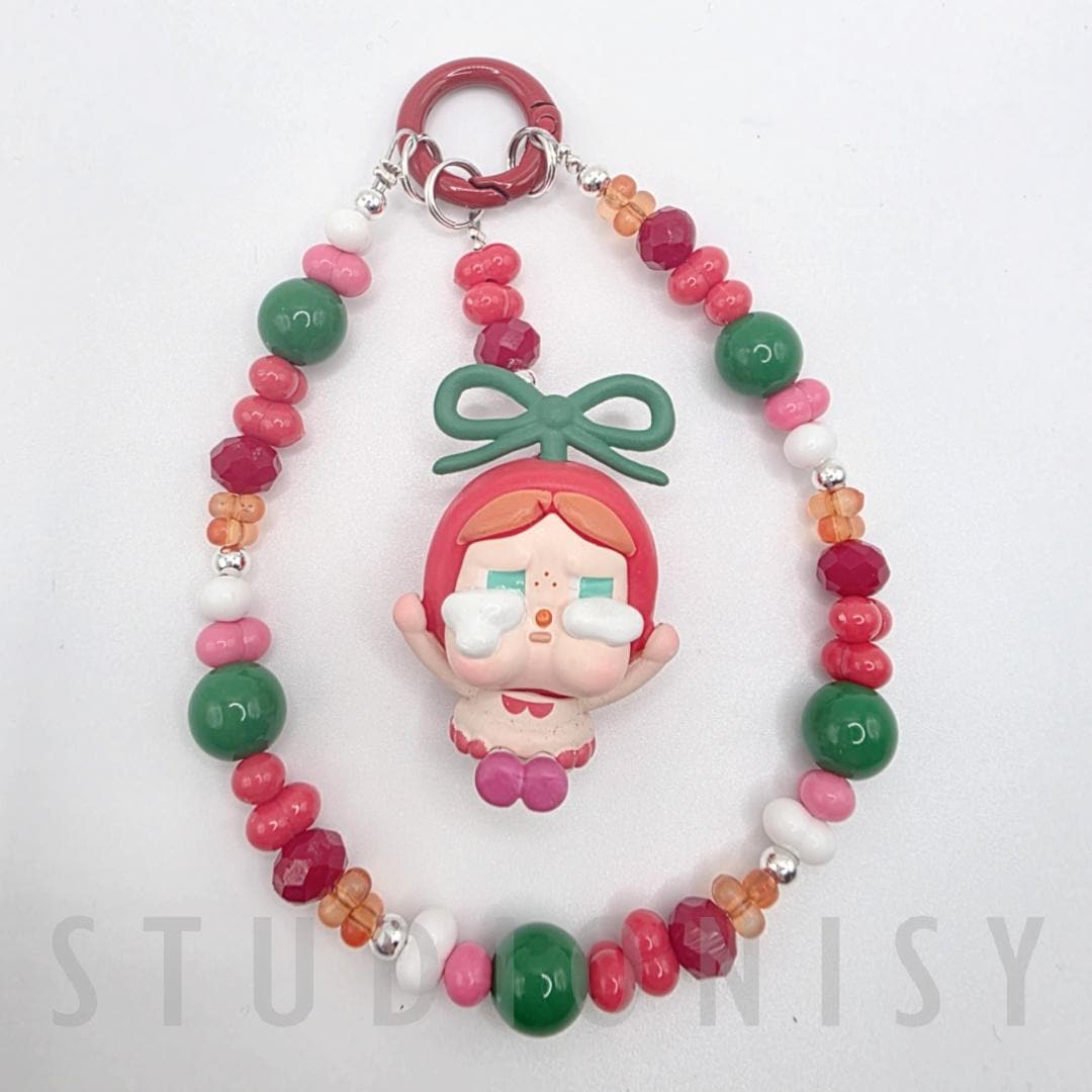 Nisi Handmade crybb mini beans beaded keychain or phone charm bag charm