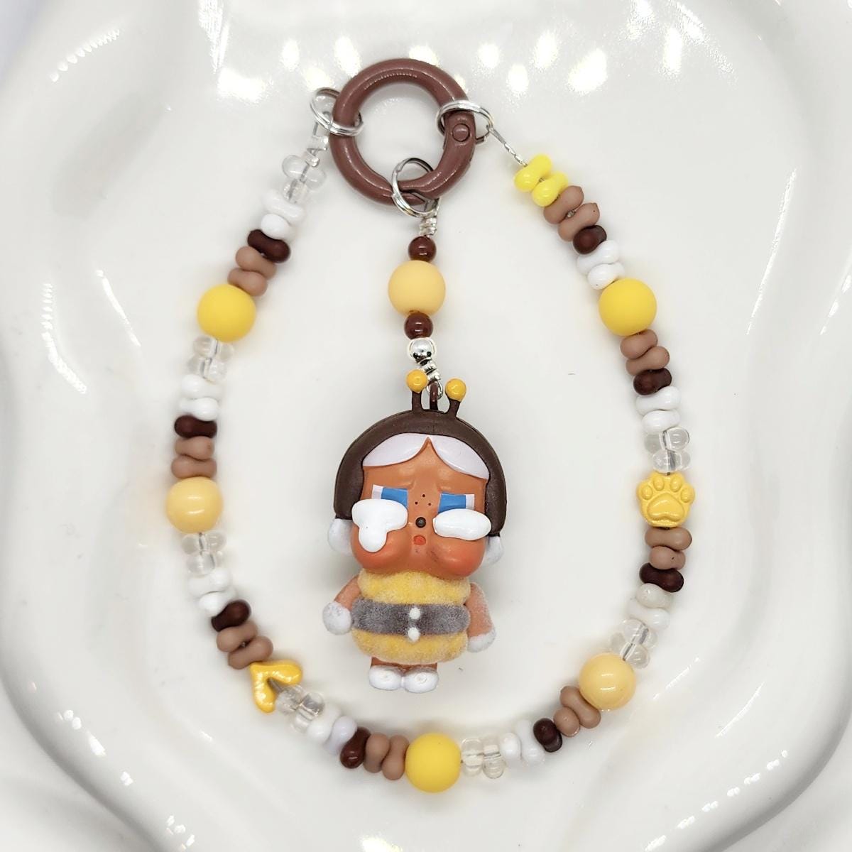 Nisi Handmade crybb mini beans beaded keychain or phone charm bag charm