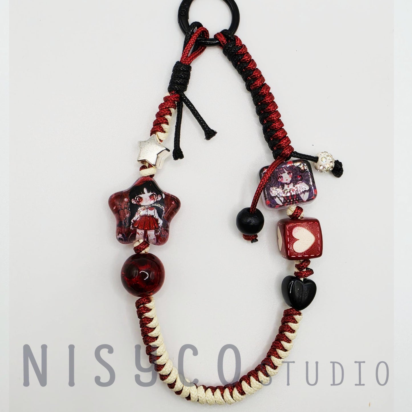 Kawaii braided and beaded cord phone chain | Collectable | Blind box figures